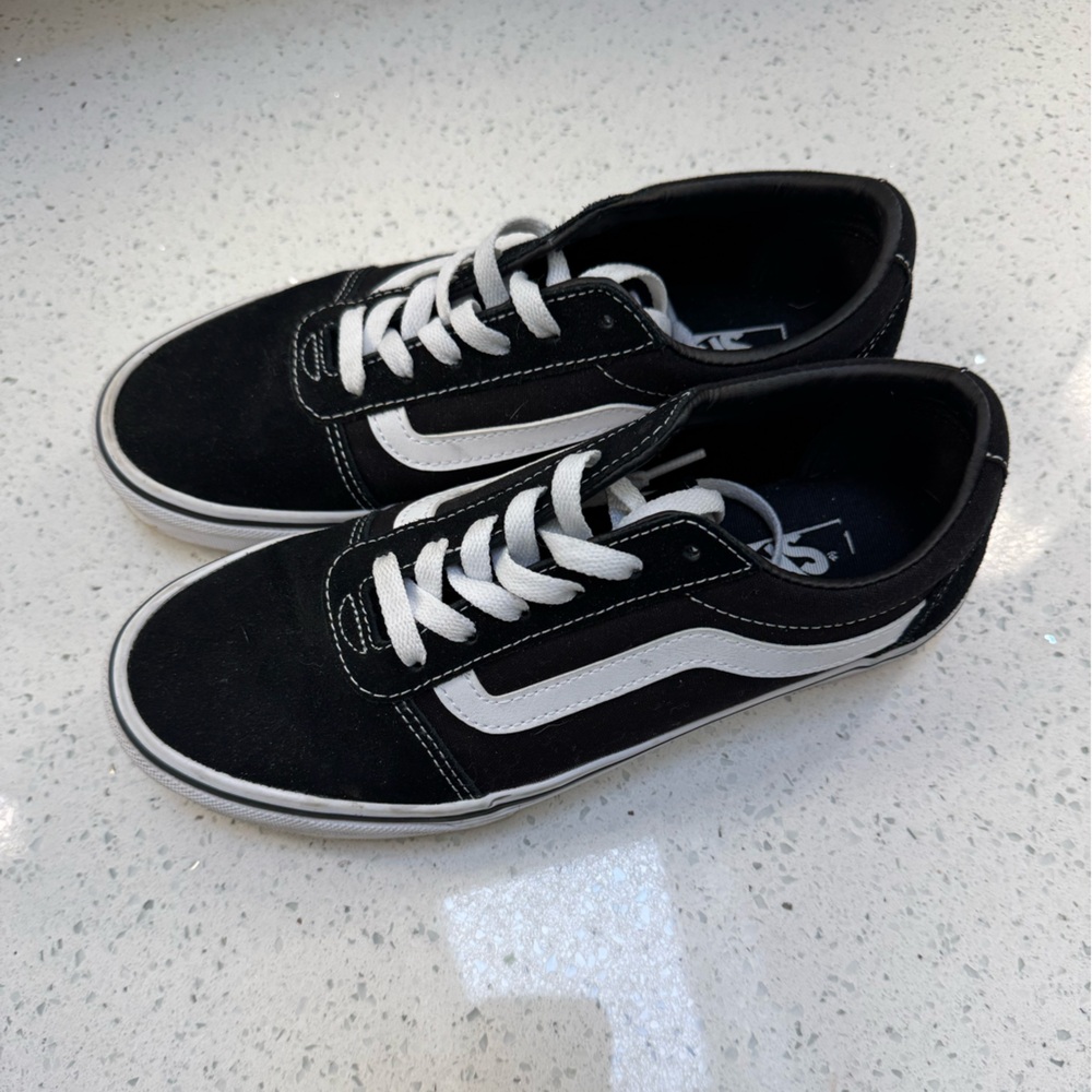 Vans Black and White Sneakers Size 7.5